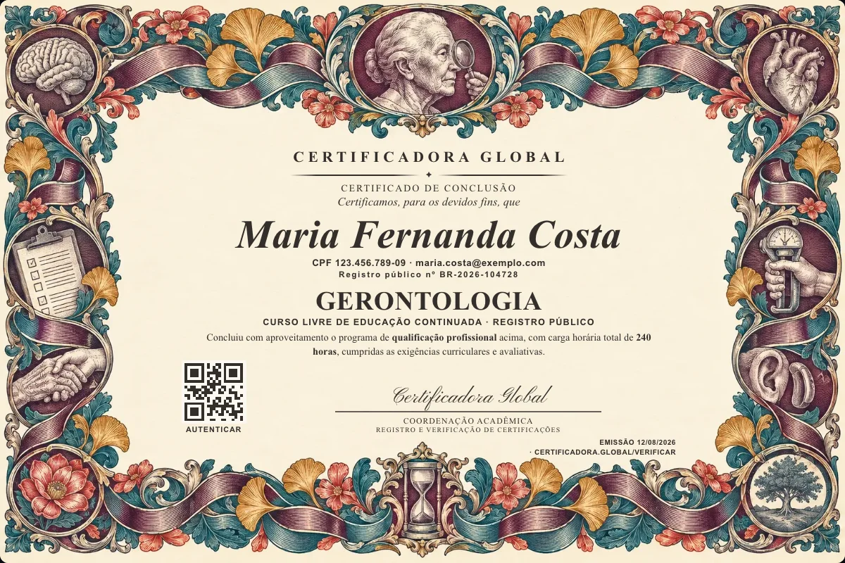 Capa do curso Gerontologia