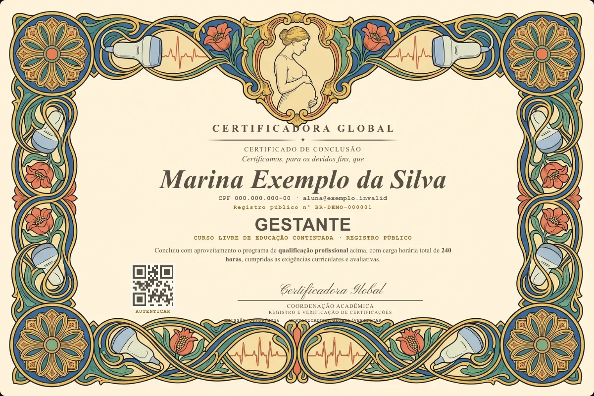 Capa do curso Gestante