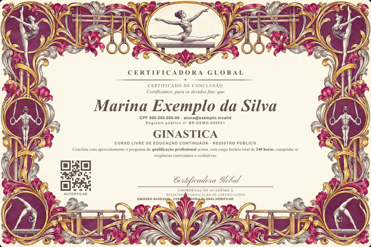 Capa do curso Ginastica