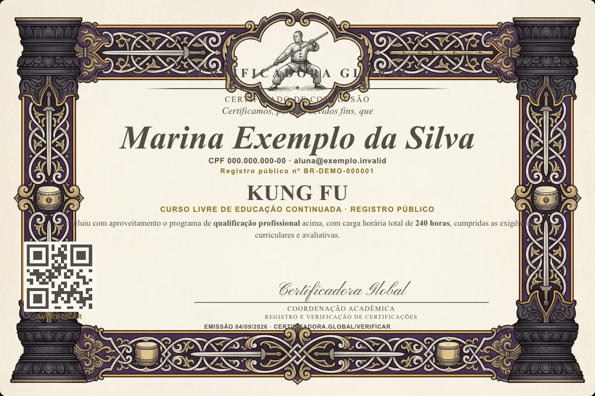 Capa do curso Kung Fu