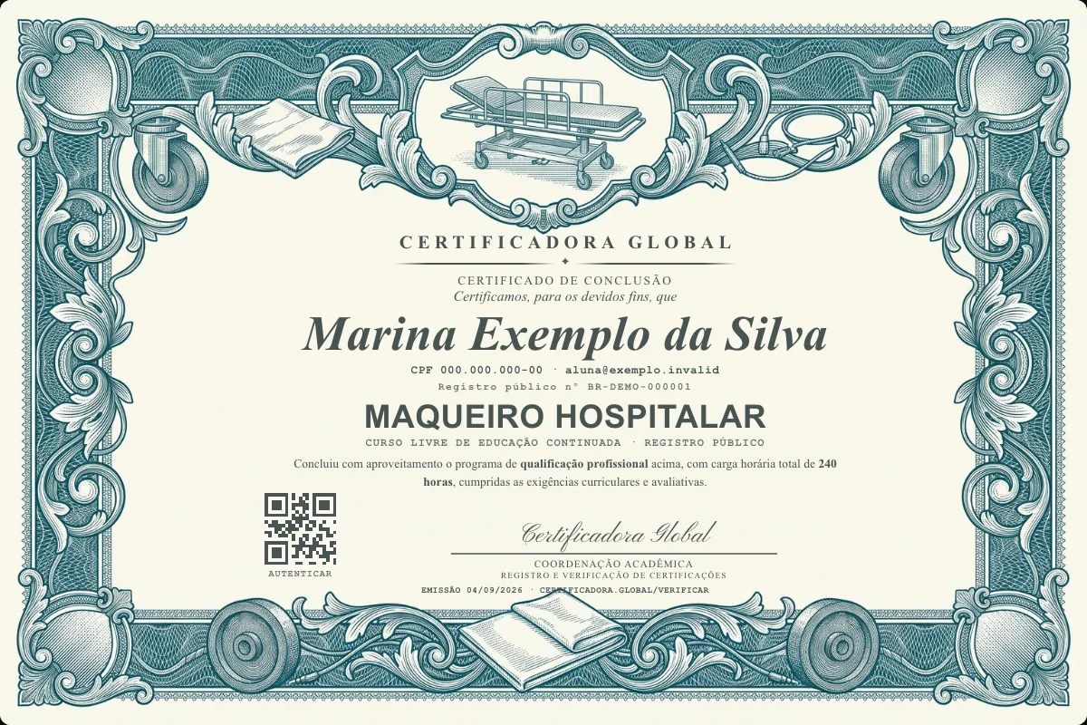 Capa do curso Maqueiro Hospitalar