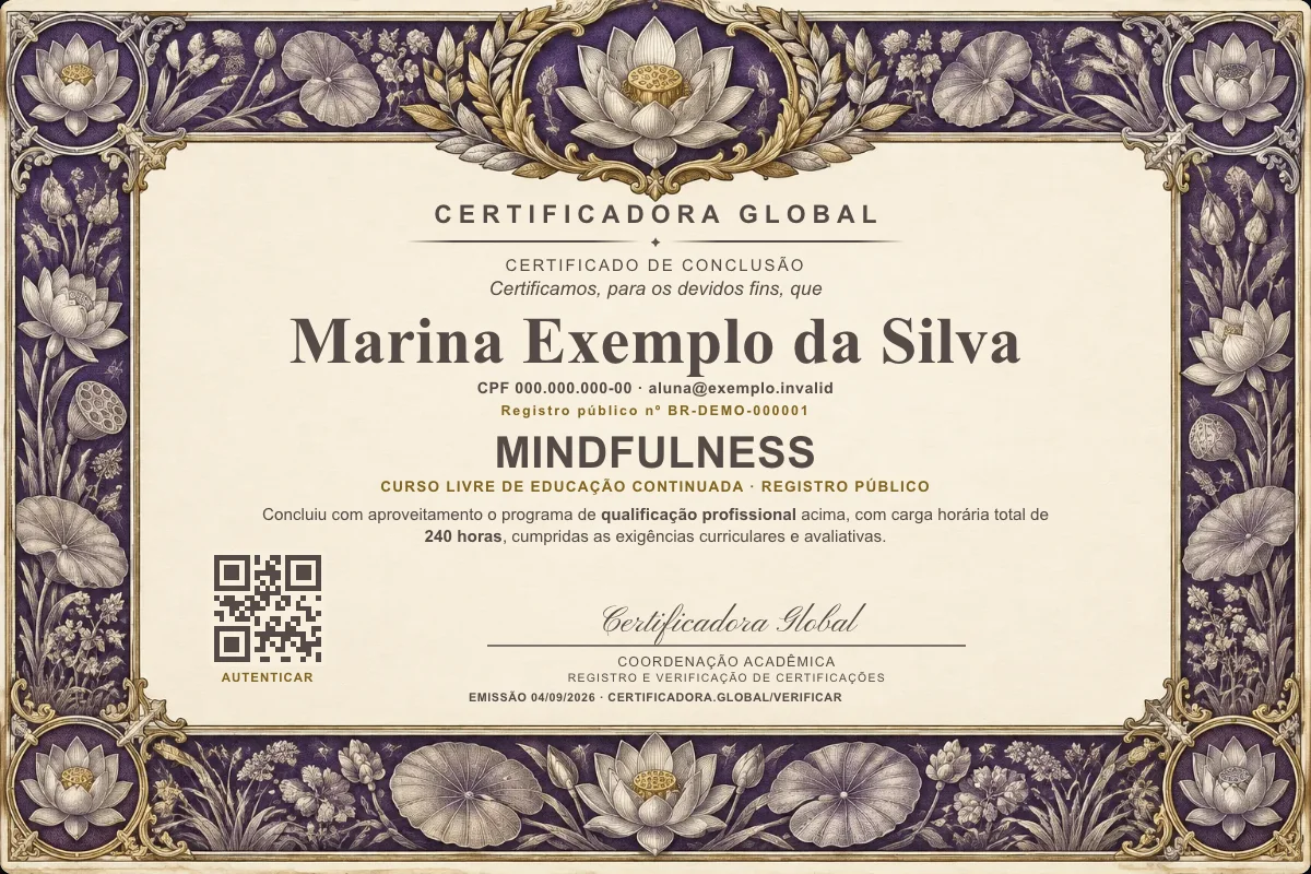 Capa do curso Mindfulness