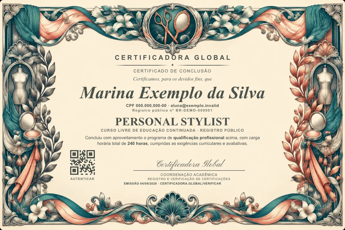 Capa do curso Personal Stylist
