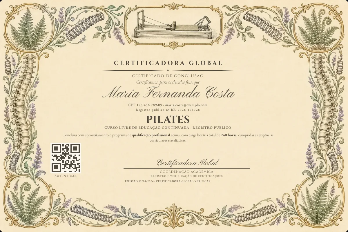 Capa do curso Pilates