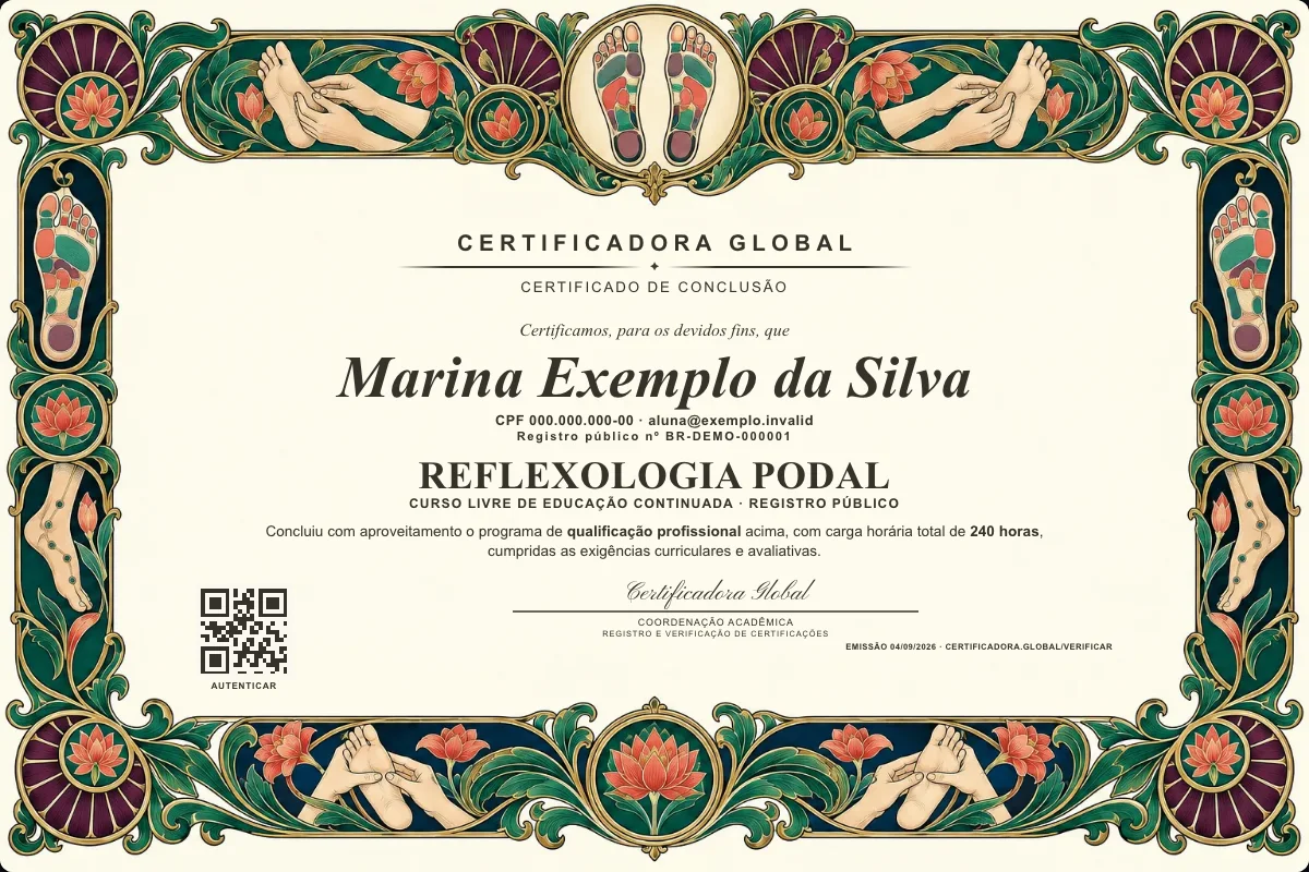 Capa do curso Reflexologia Podal
