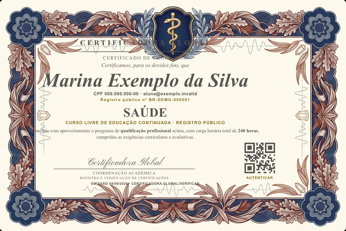 Capa do curso Saúde