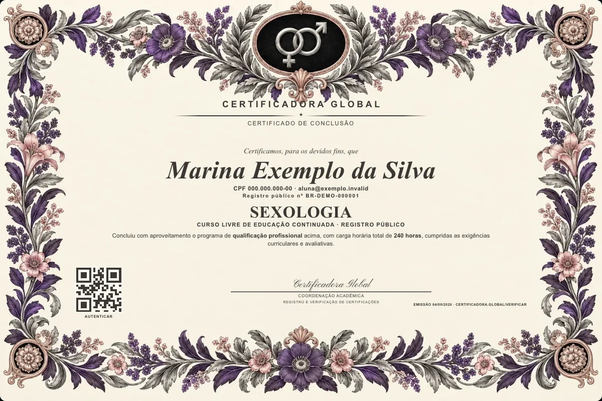 Capa do curso Sexologia