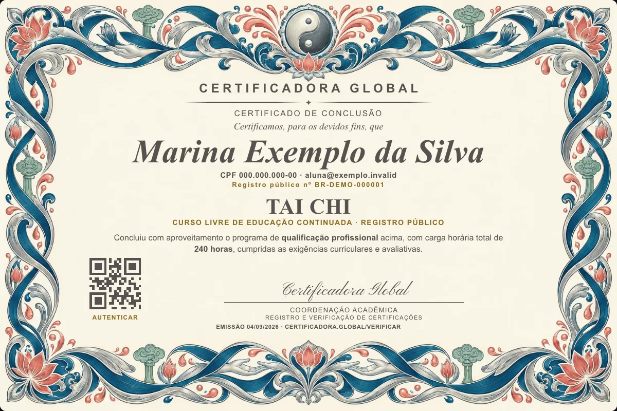 Capa do curso Tai Chi