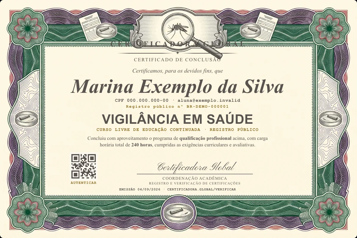 Capa do curso Vigilância em Saúde