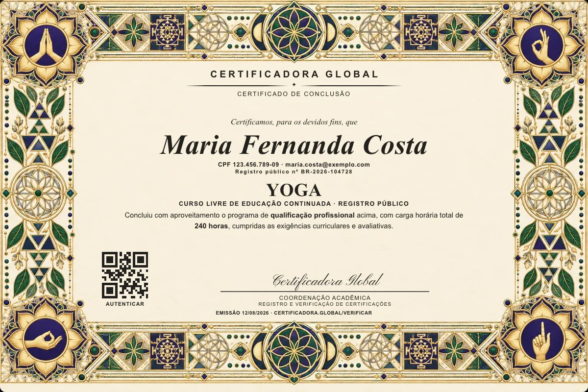 Capa do curso Yoga