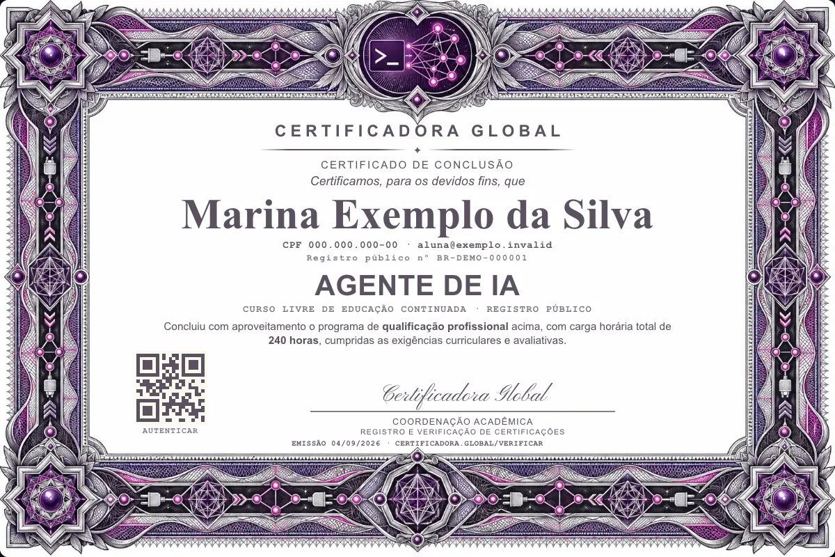 Capa do curso Agente de IA