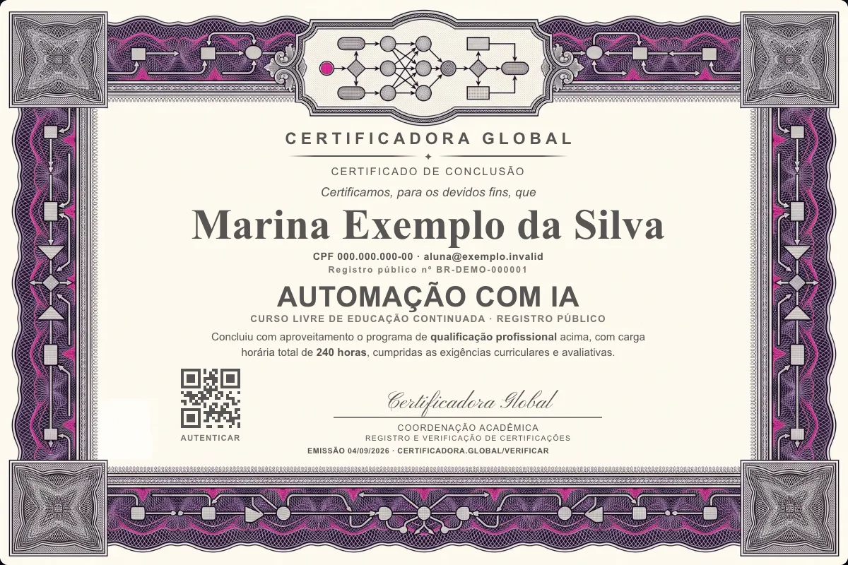 Capa do curso Automação com IA