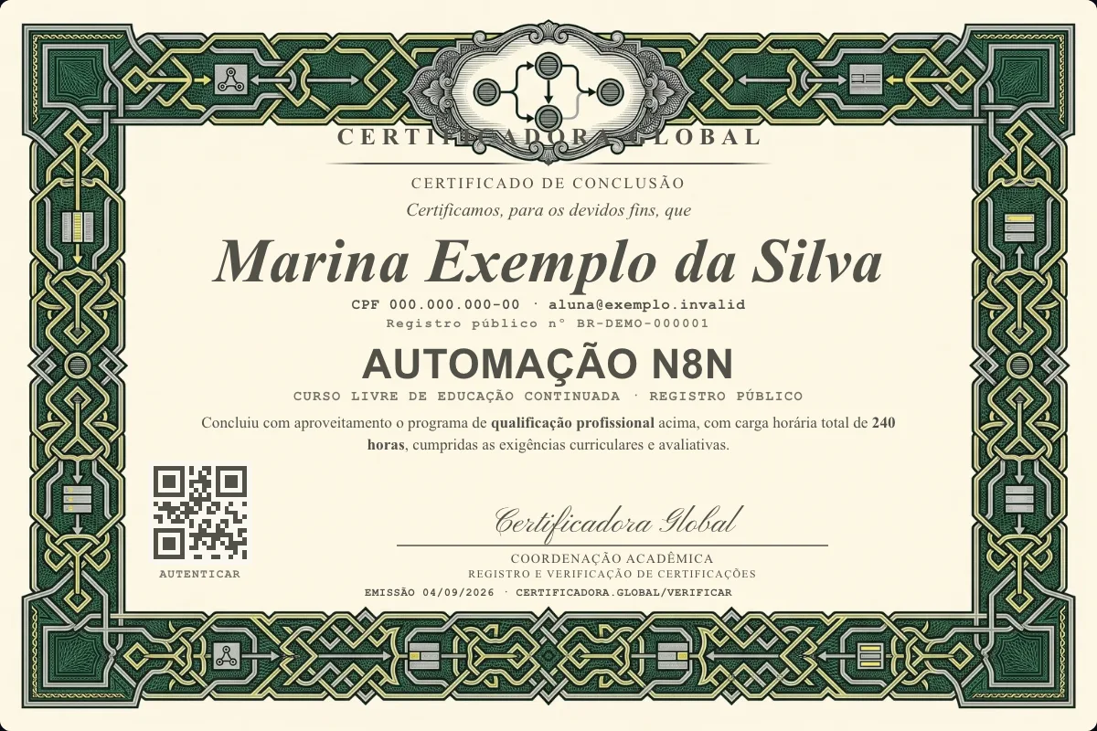 Capa do curso Automação N8n