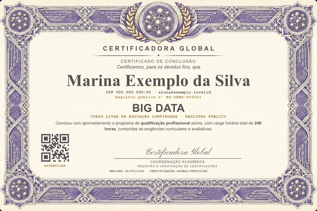 Capa do curso Big Data