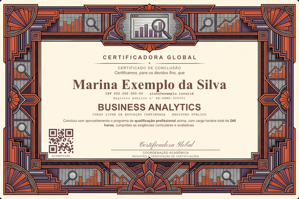 Capa do curso Business Analytics