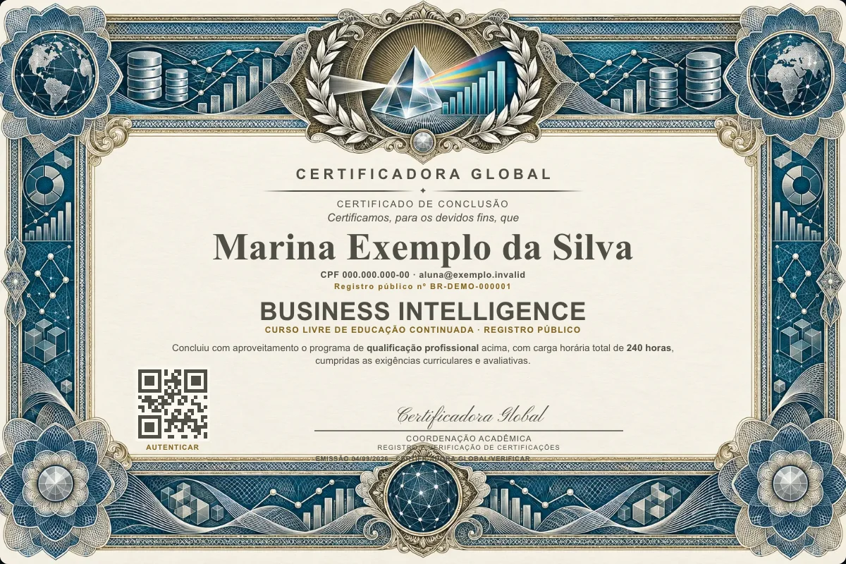 Capa do curso Business Intelligence
