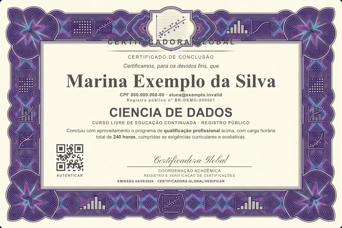 Capa do curso Ciencia de Dados