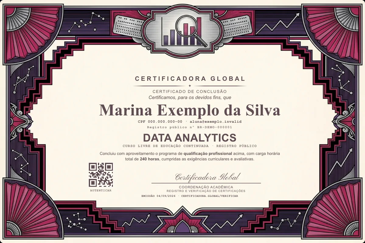 Capa do curso Data Analytics