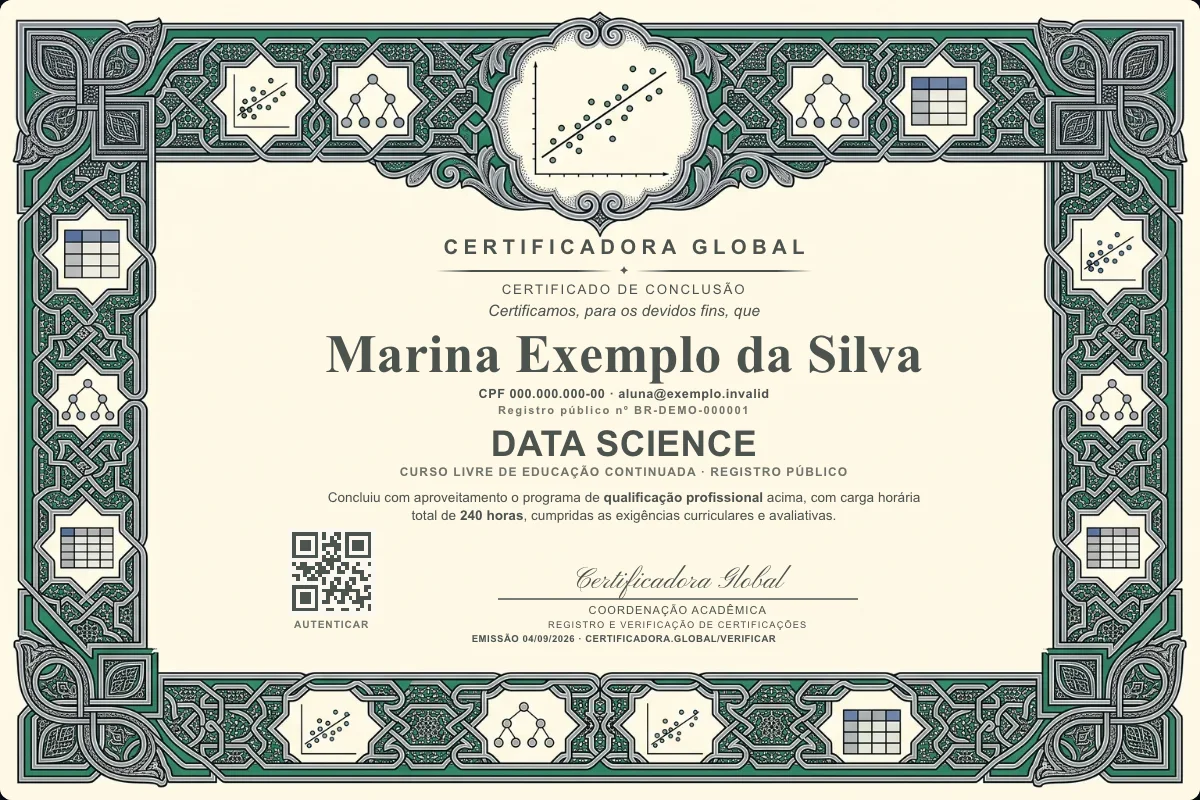 Capa do curso Data Science