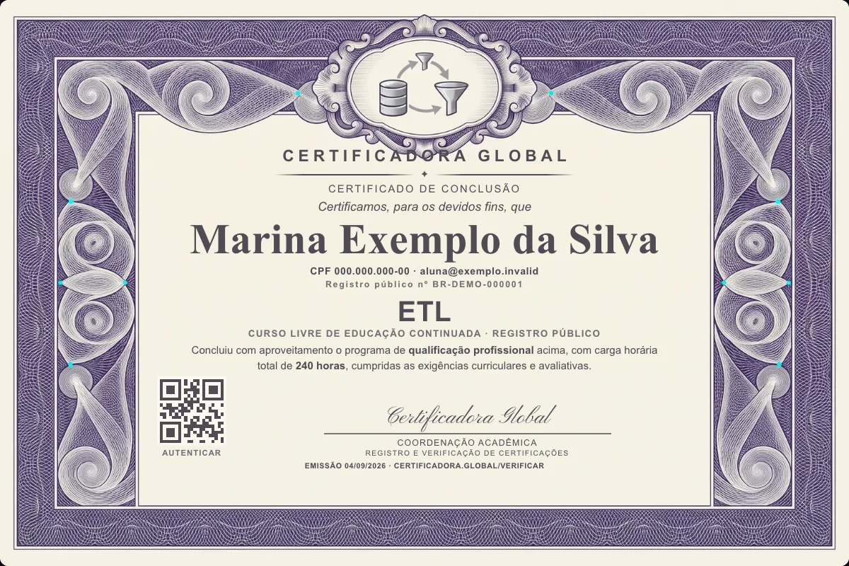 Capa do curso ETL