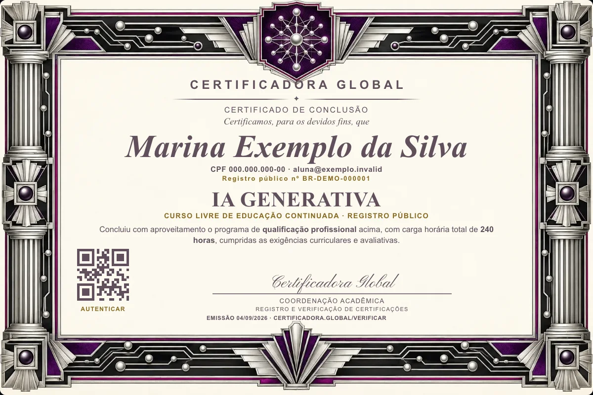 Capa do curso IA Generativa