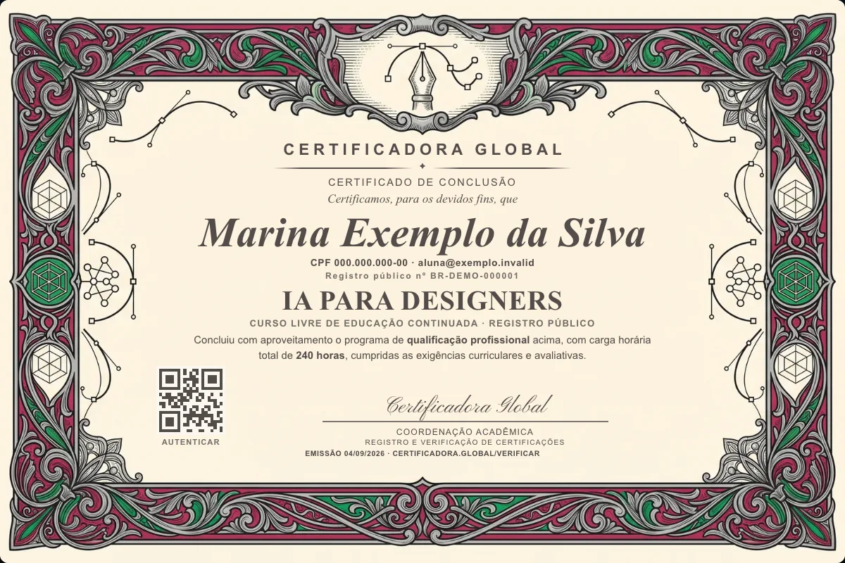 Capa do curso IA para Designers
