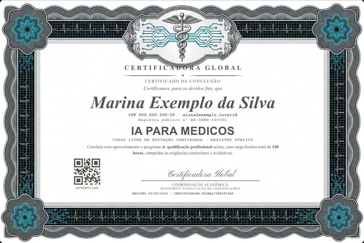 Capa do curso IA para Medicos