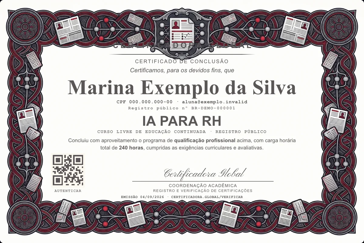 Capa do curso IA para RH
