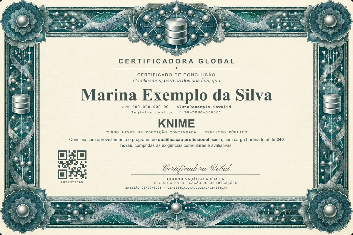 Capa do curso Knime