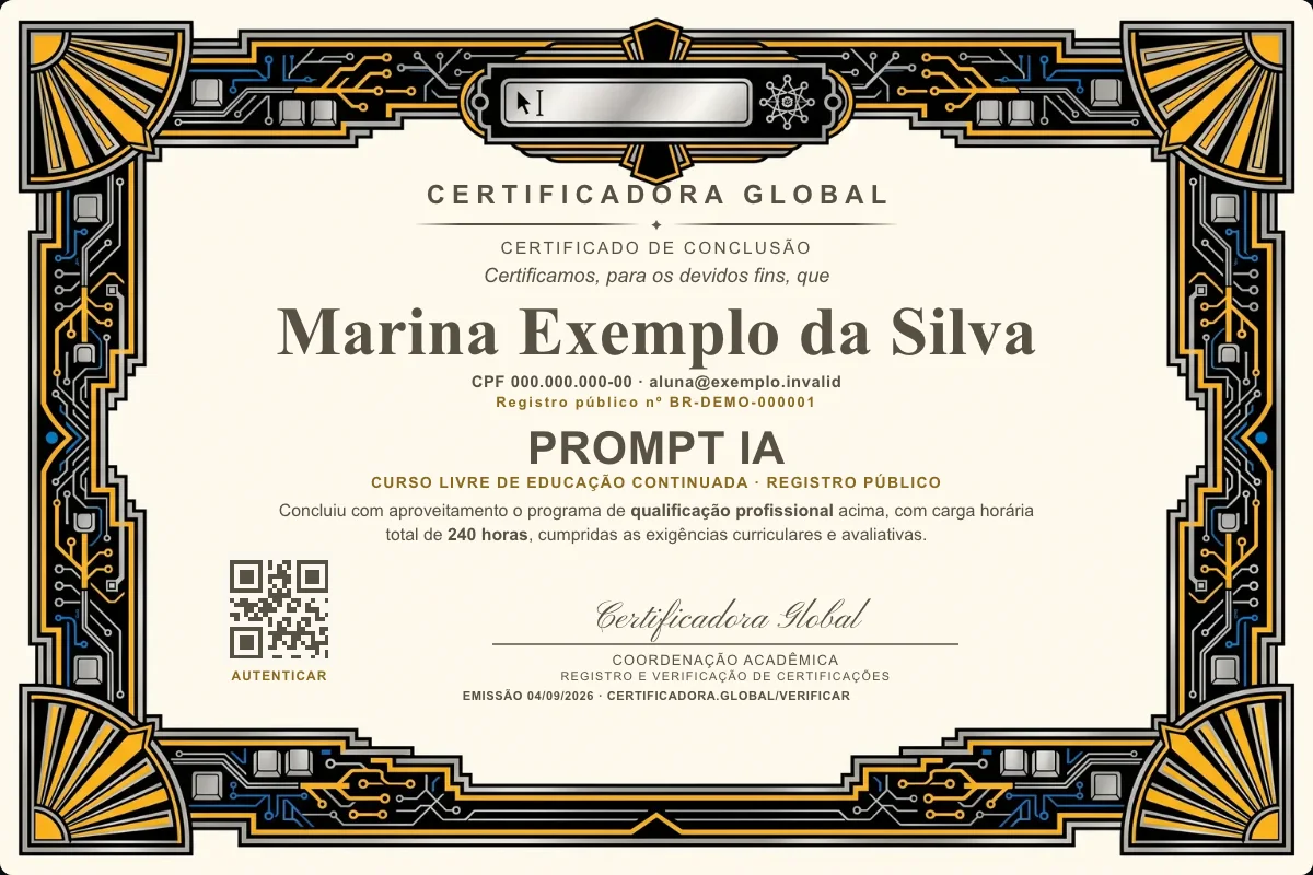 Capa do curso Prompt IA