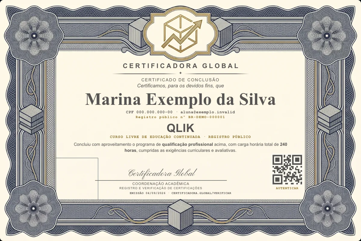 Capa do curso Qlik