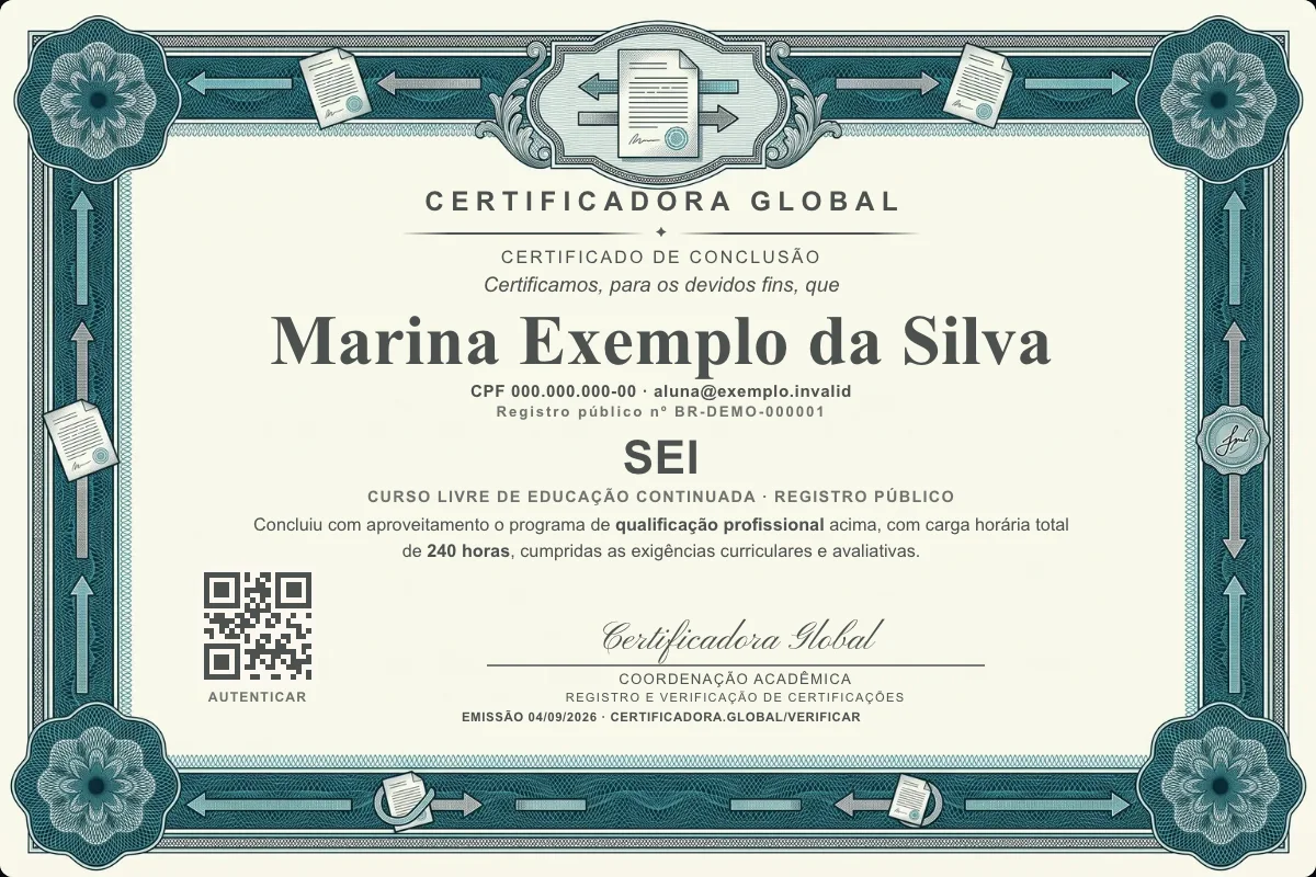 Capa do curso Sei