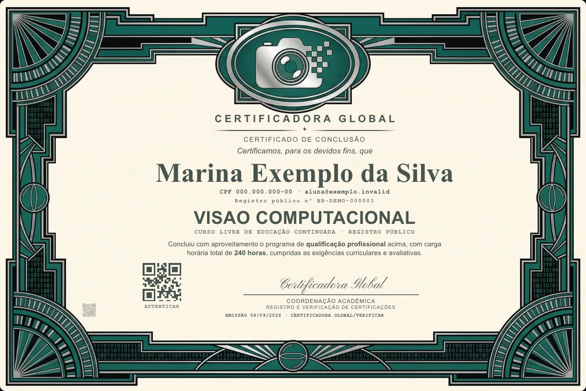 Capa do curso Visao Computacional
