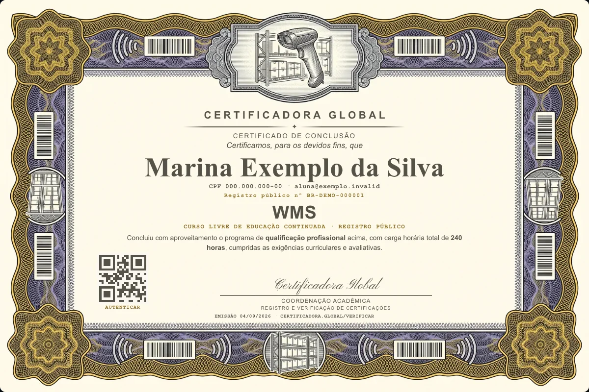 Capa do curso Wms