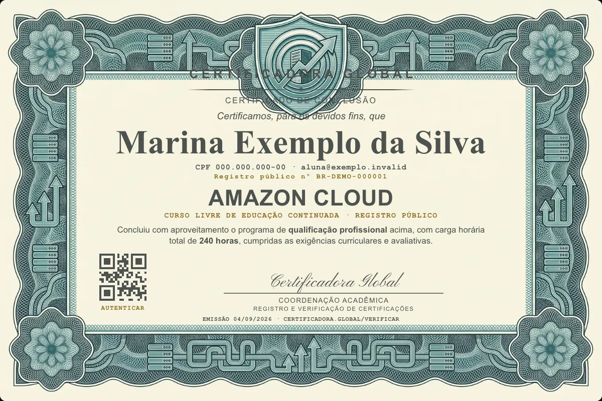 Capa do curso Amazon Cloud