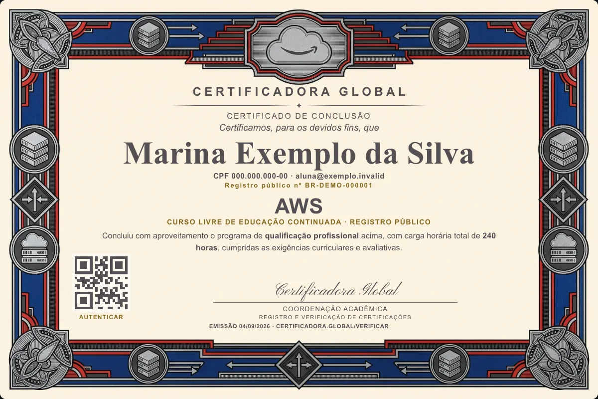 Capa do curso AWS
