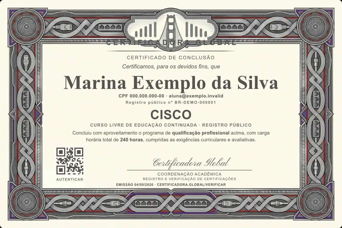 Capa do curso Cisco