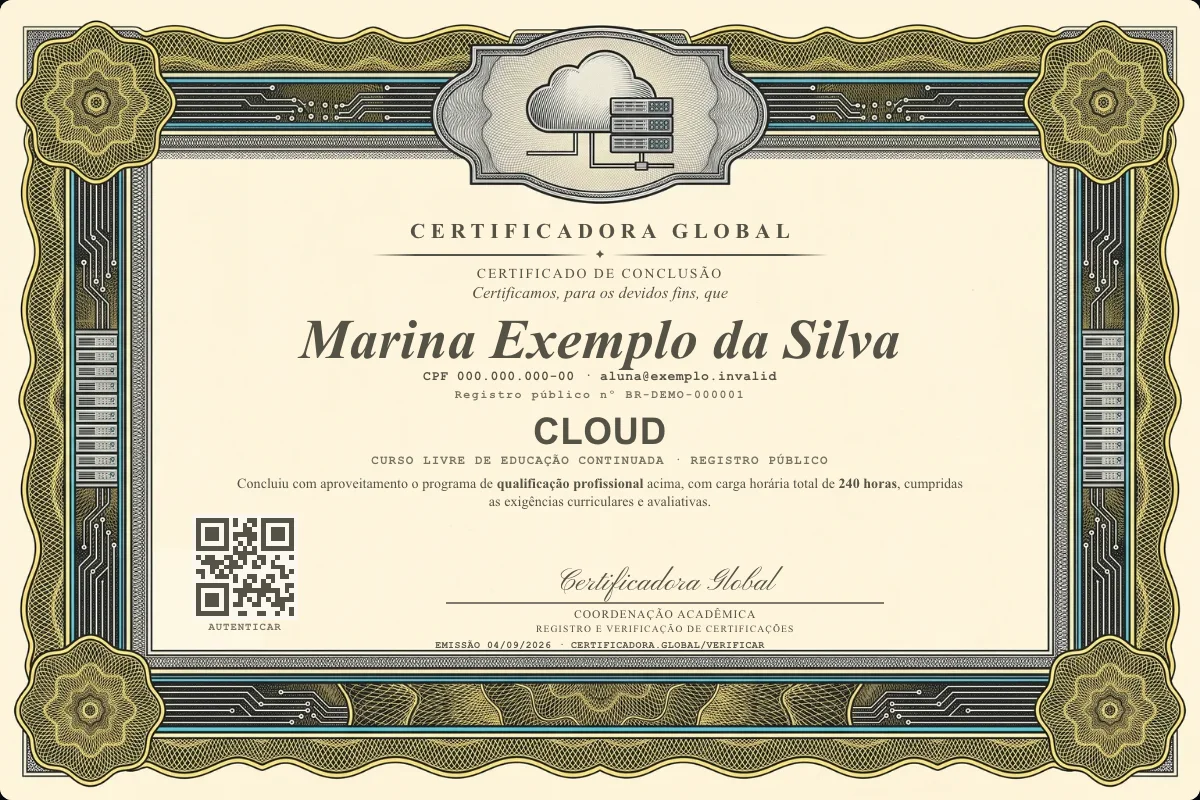 Capa do curso Cloud