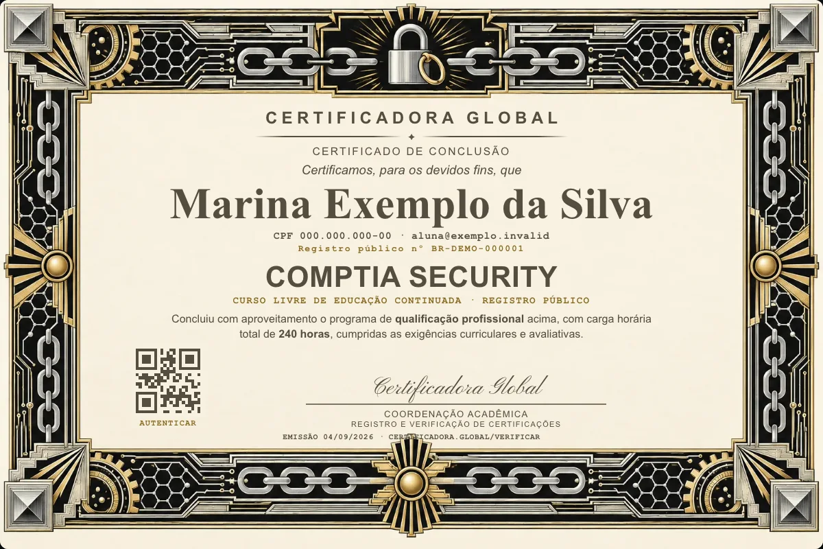 Capa do curso Comptia Security