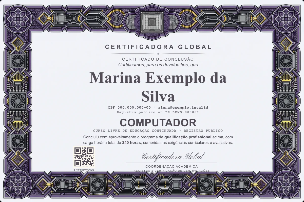 Capa do curso Computador