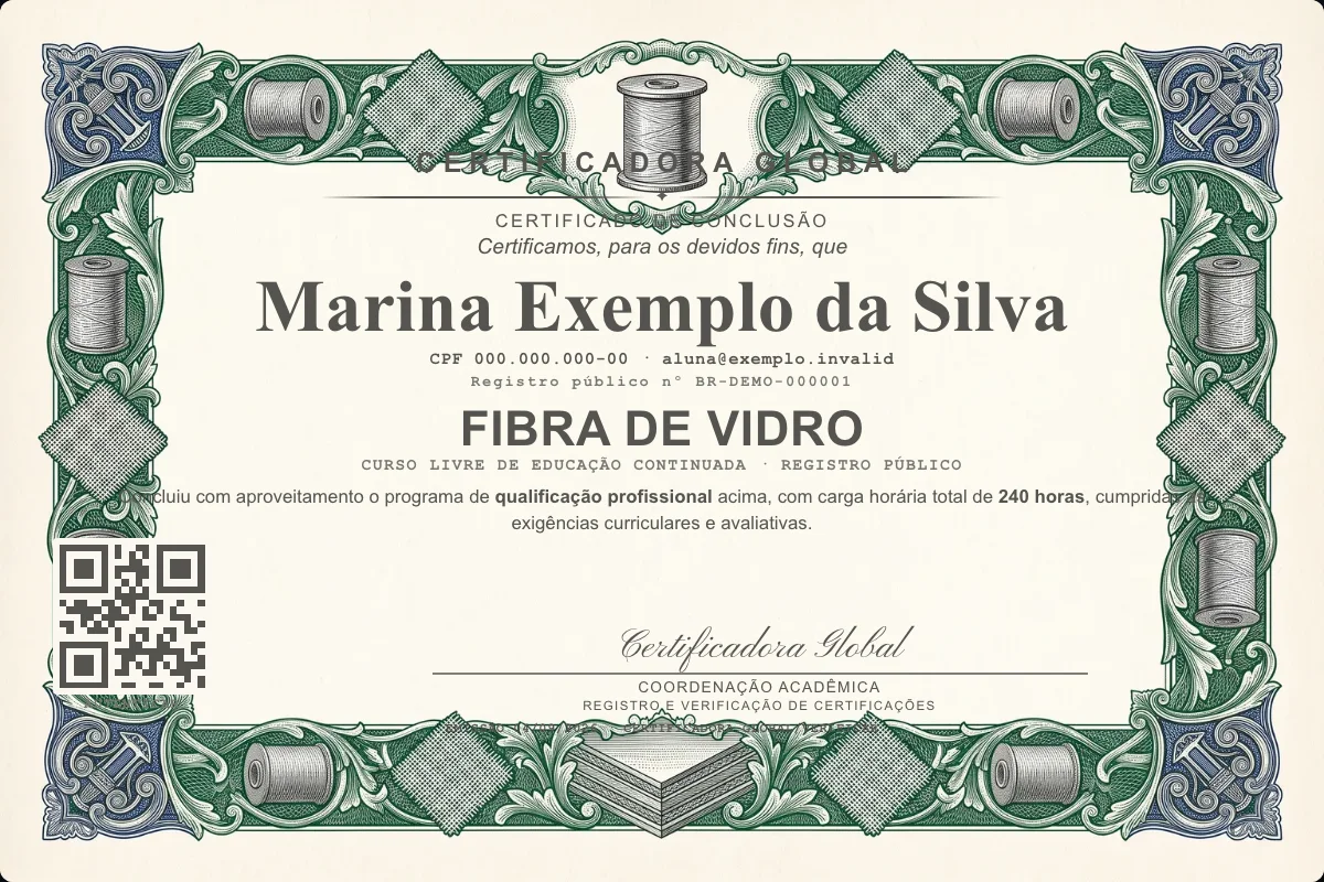 Capa do curso Fibra de Vidro