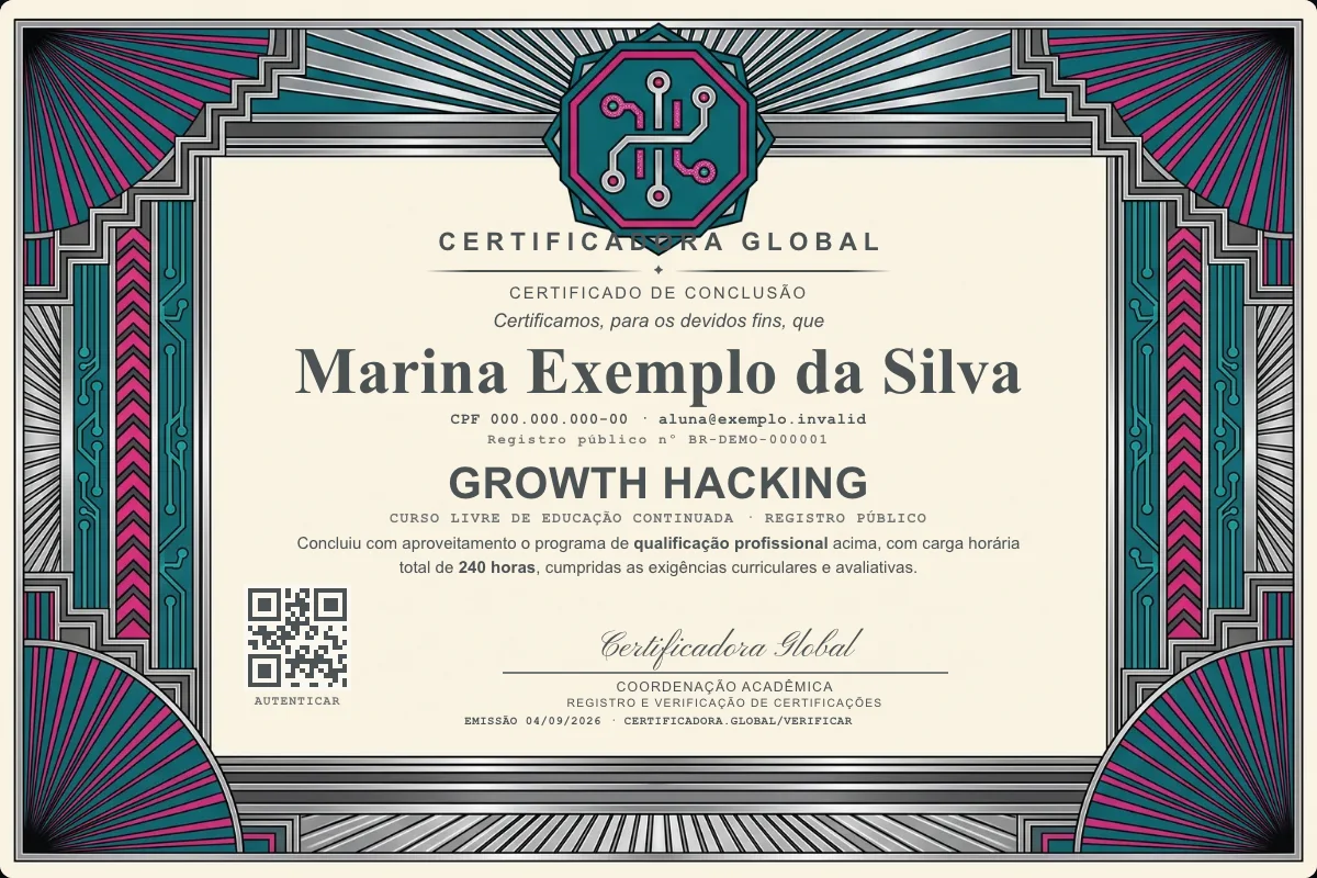Capa do curso Growth Hacking