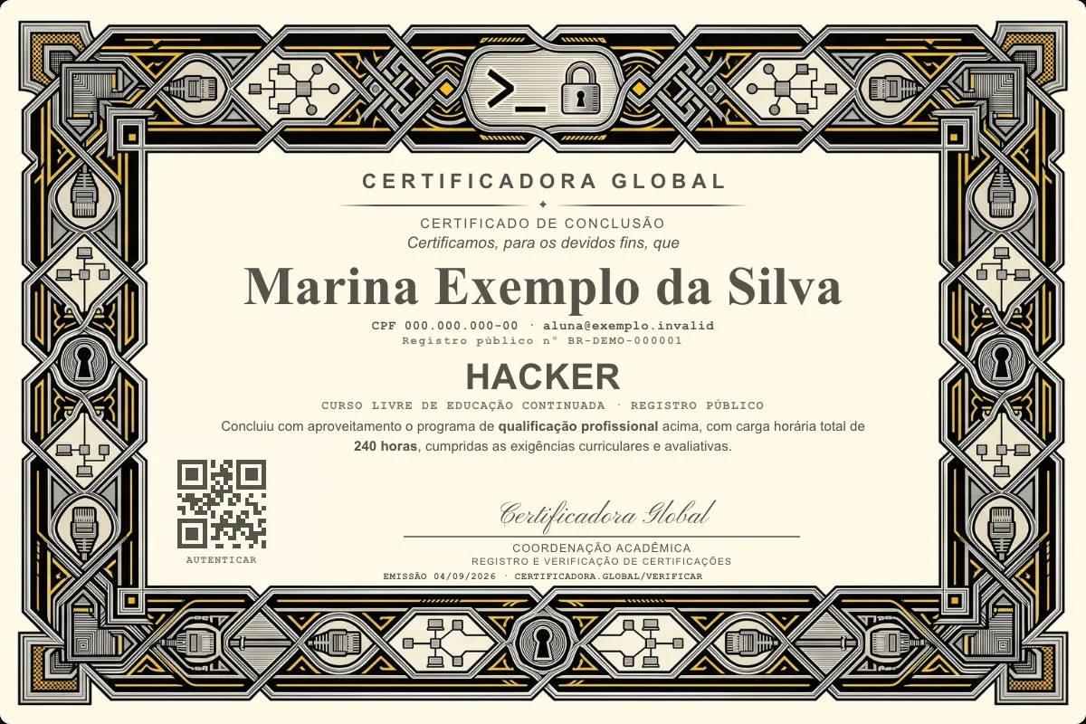Capa do curso Hacker