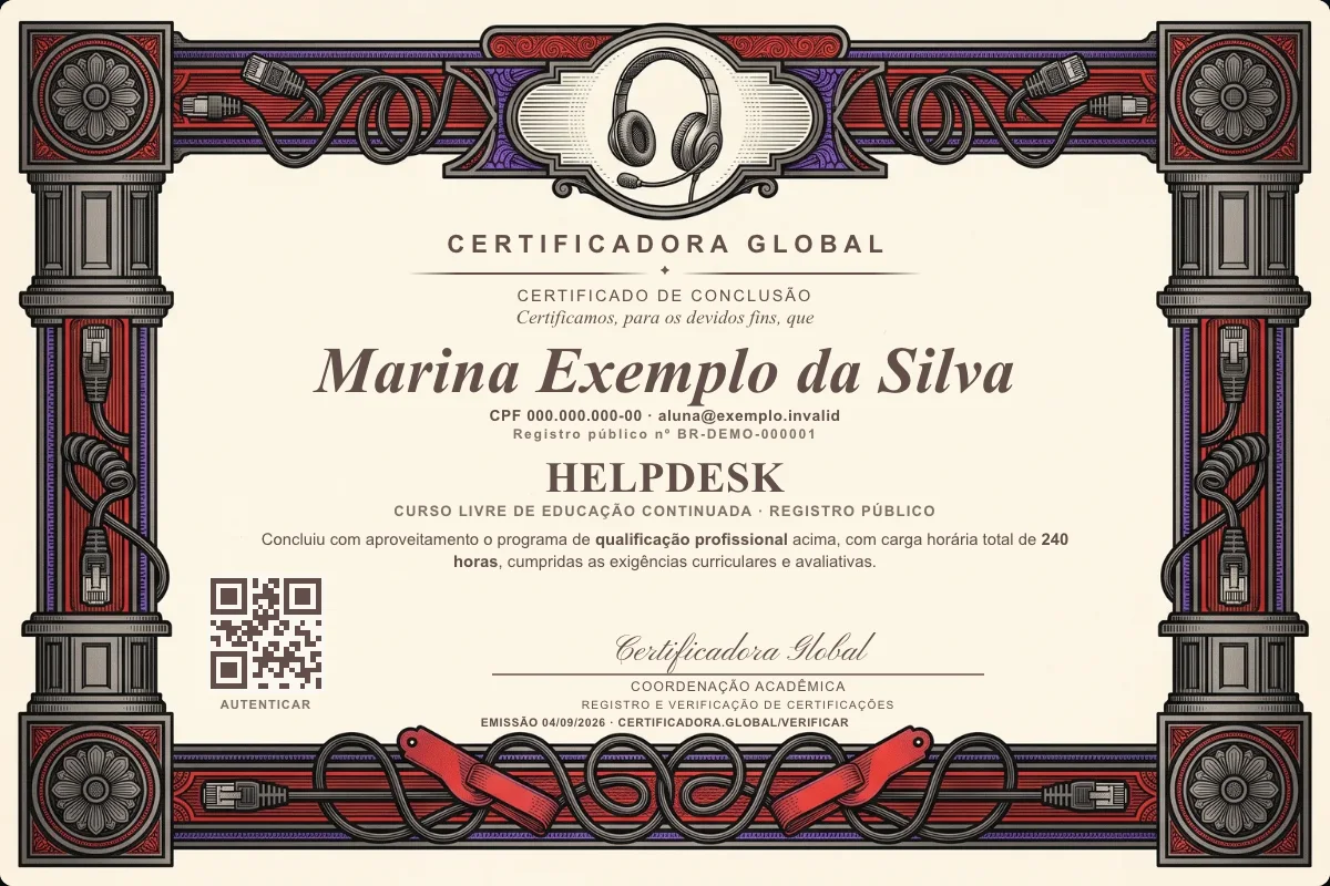 Capa do curso Helpdesk