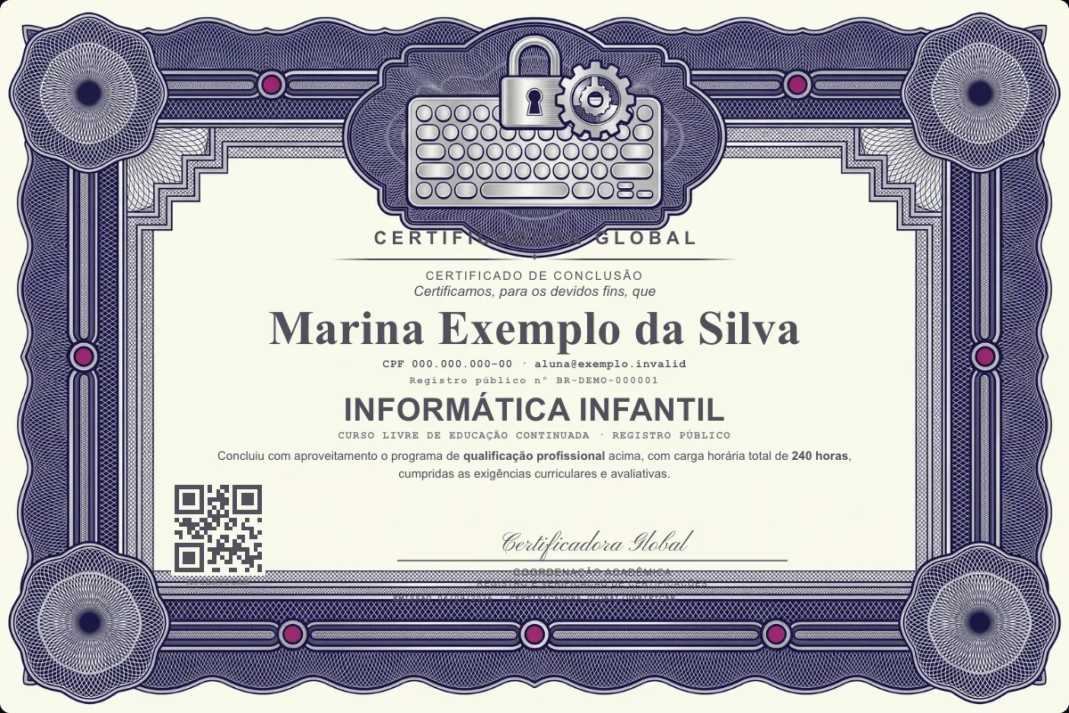 Capa do curso Informática Infantil