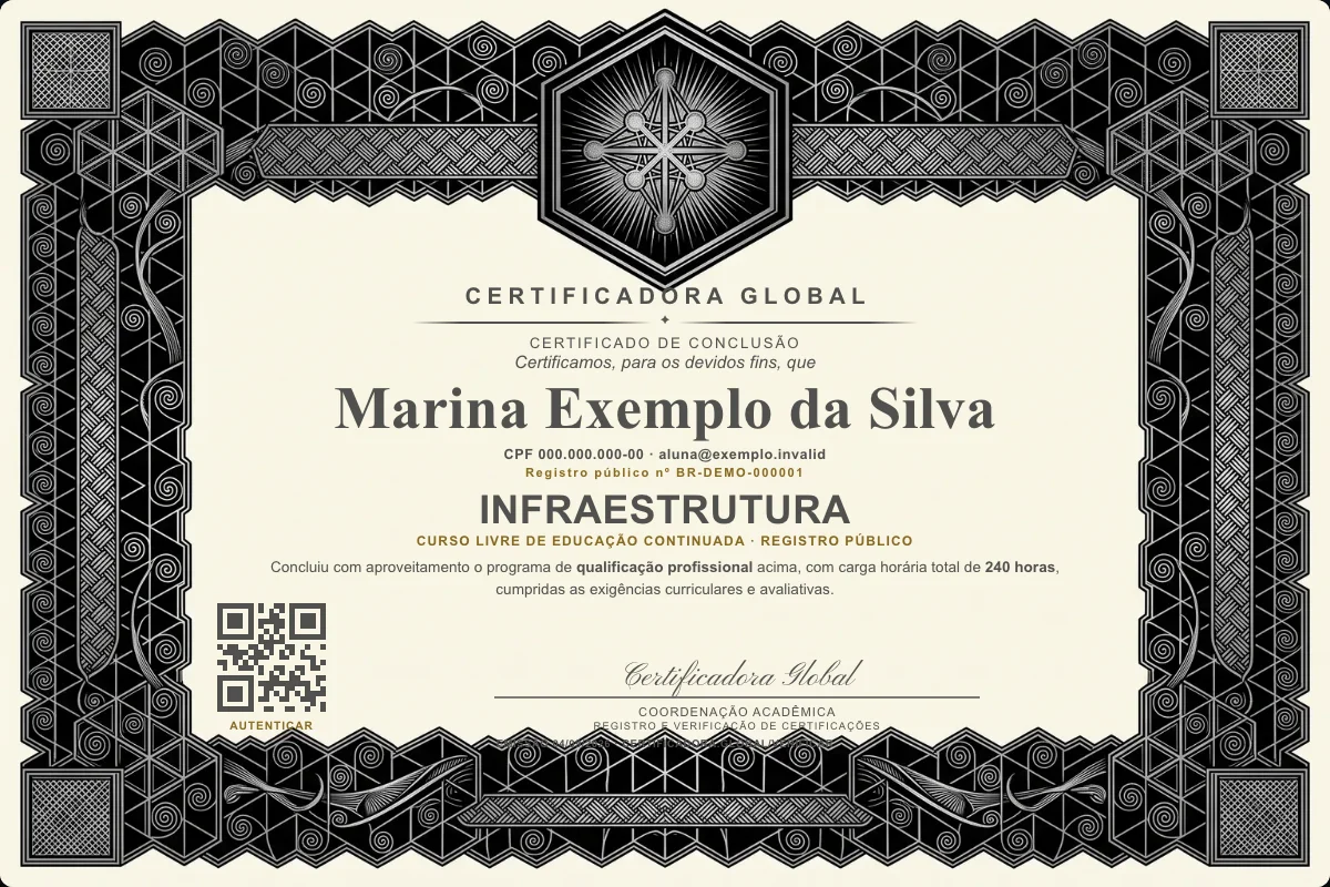 Capa do curso Infraestrutura