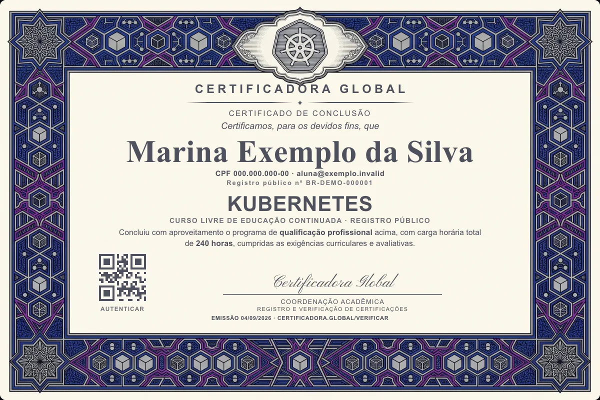 Capa do curso Kubernetes