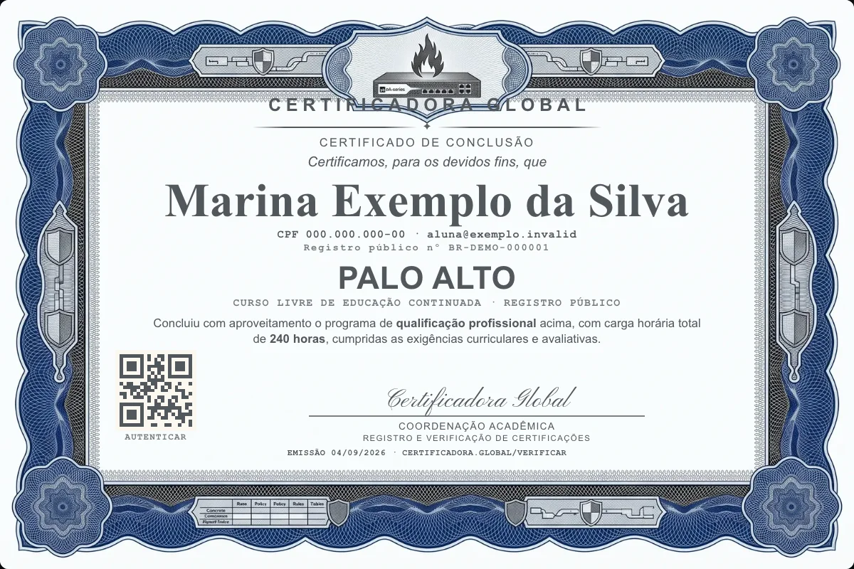 Capa do curso Palo Alto