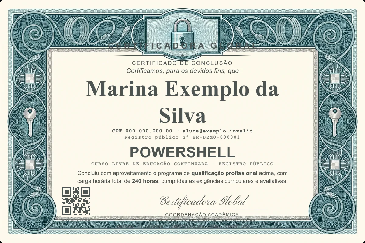 Capa do curso Powershell