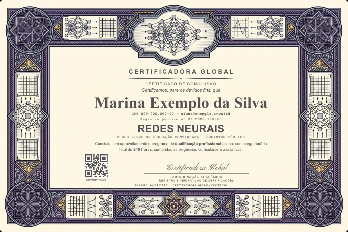 Capa do curso Redes Neurais